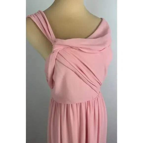 NBD REVOLVE Small Pink Kinsley Evening Formal Dress One Shoulder Ruffle Prom
